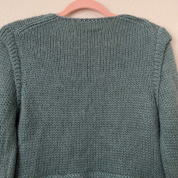 By Malene Birger Sweater Womens Medium Blue Alpaca Double Breasted Knit Preppy - Picture 7 of 13
